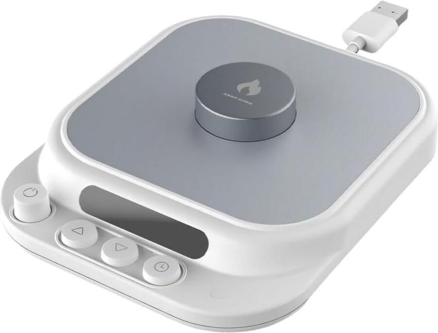 VHV -Koffiewarmer Mokverwarmer Bekerwarmer Warmhoudplaatje 5 temperatuurstanden Elektrisch Voor bureau kantoor en thuis Voor koffie thee en melk Wit