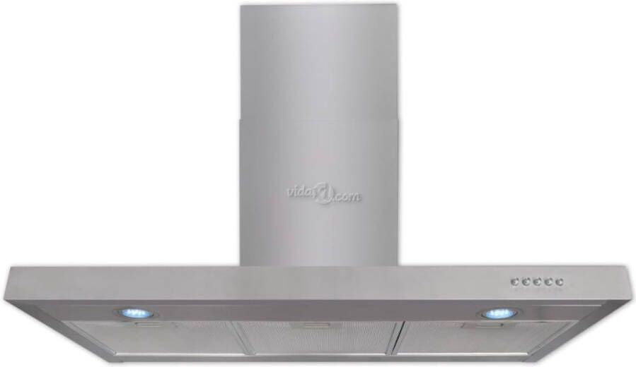 VidaXL Afzuigkap plat 900 mm roestvrij staal