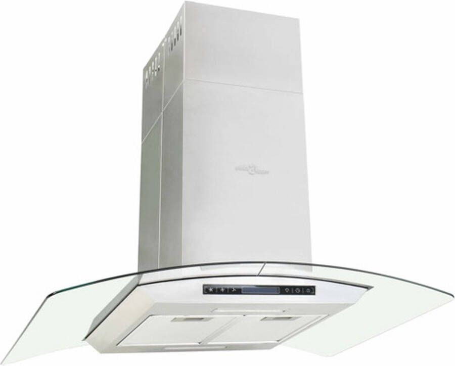 VidaXL Eilandafzuigkap LCD-scherm sensor 756 m³ u LED 90 cm