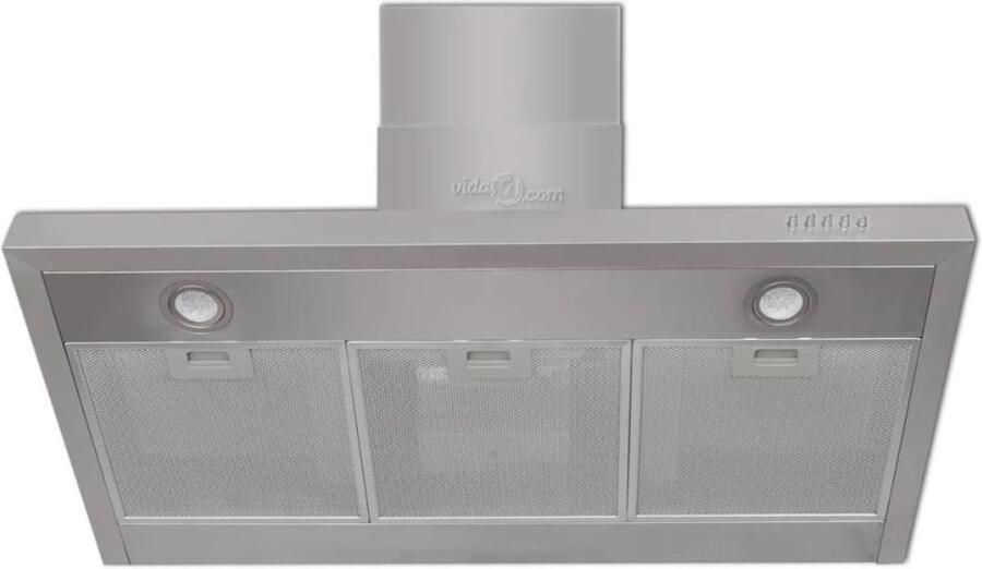 VidaXL Afzuigkap plat 900 mm roestvrij staal