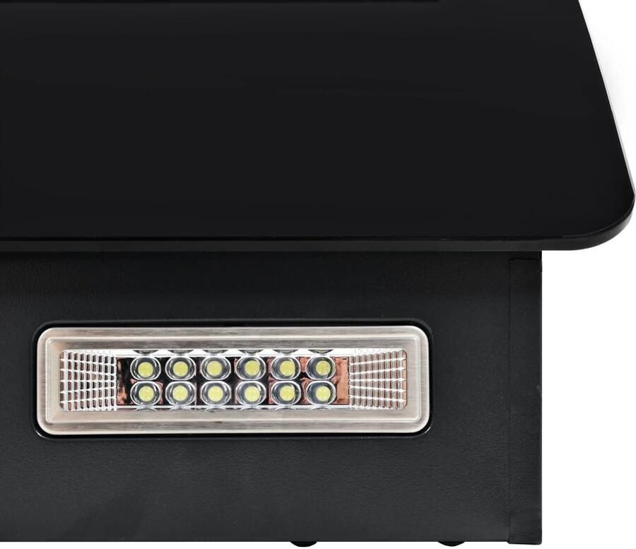 VidaXL Wandafzuigkap 756 m³ u 60 cm roestvrij staal zwart