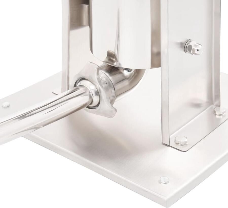 VidaXL Worstenvuller handmatig 5 L roestvrij staal zilverkleurig