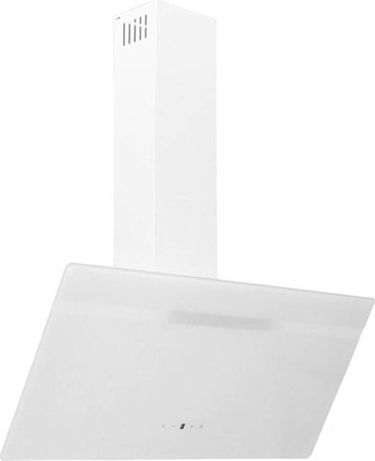 VidaXL Wandafzuigkap 90 cm staal en gehard glas wit