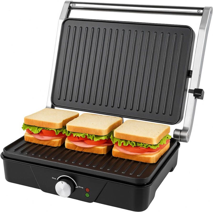 Viking Choice ELDOM Contactgrill RVS 30x25 cm 2000W