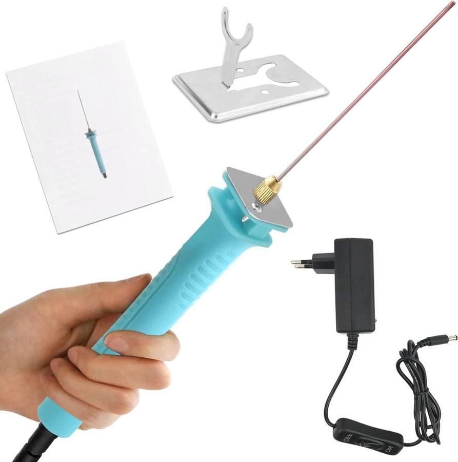 Vin Elektrische Piepschuimsnijder – Draagbare Styroporsnijder – Polystyreensnijder – Thermocut – Warmtesnijden – Graveerpen Blauw