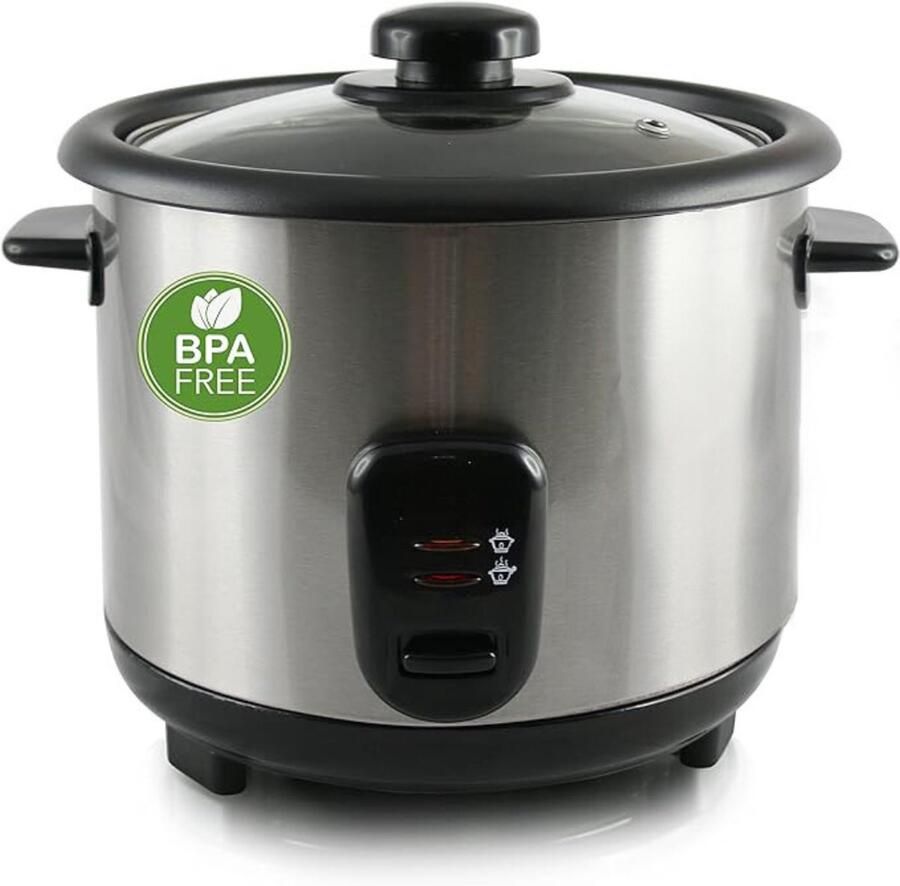 Vin Rijstkoker Klein Rijstkoker Met Stomer – Rijstkokers Stoomkoker Met Warmhoudfunctie – Stoompan Incl. Rijstlepel + Maatbeker En Beschermkoker