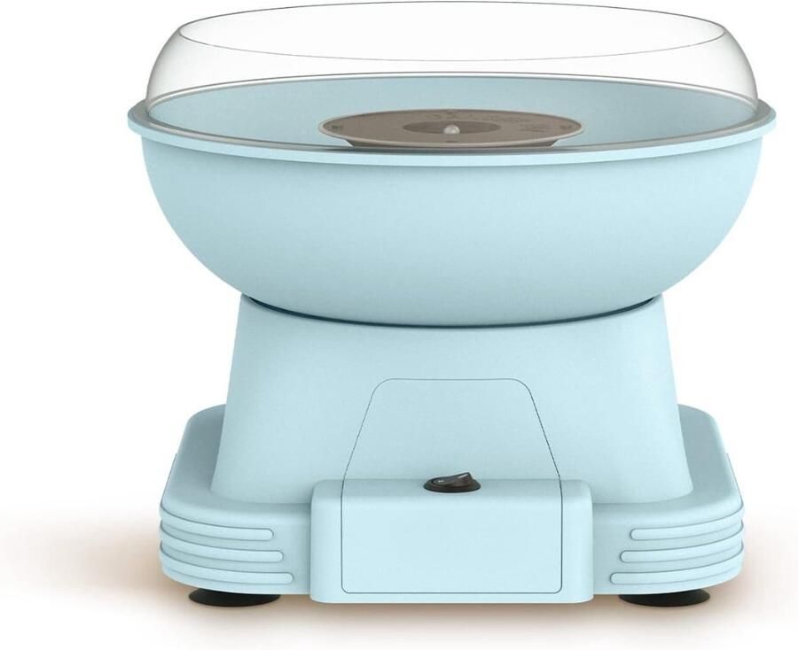 Vin Suikerspinmachine Retro 500W Suikerspin Machine Popcorn Machine – Popcornmakers – Suikerspinmachines – Gemakkelijk te gebruiken Blauw