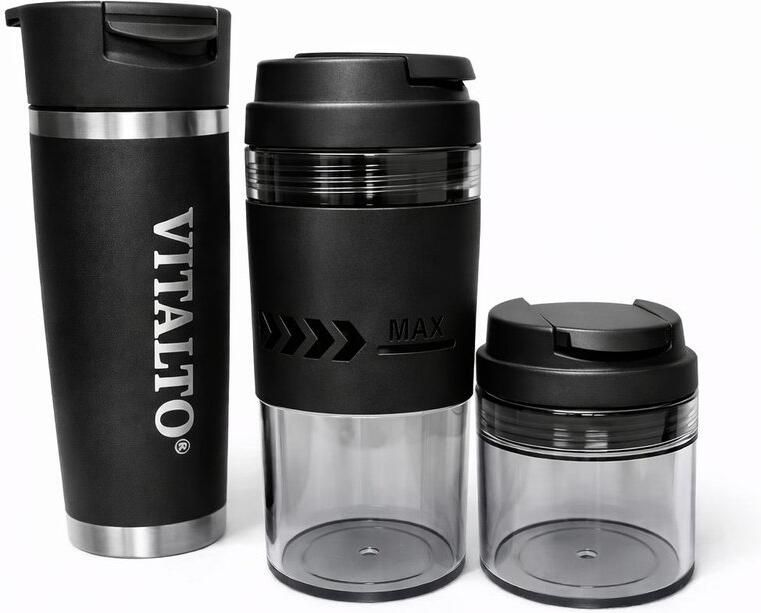 VITALTO V1 SERIES Draagbare Blender Portable Blender BPA vrij Smoothie maker Vaatwasserbestendig 700ML-USB-C Oplaadbaar Zwart