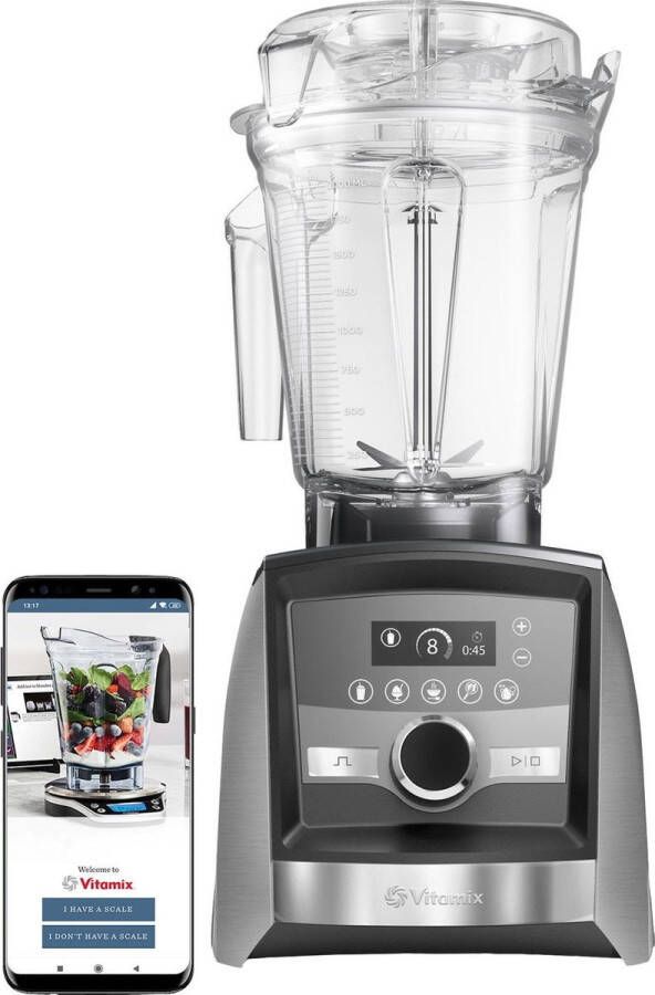 Vitamix A3500i Ascent high performance blender LCD display 5 programma's 2.2 PK motor 2 liter kan 10 jaar garantie RVS