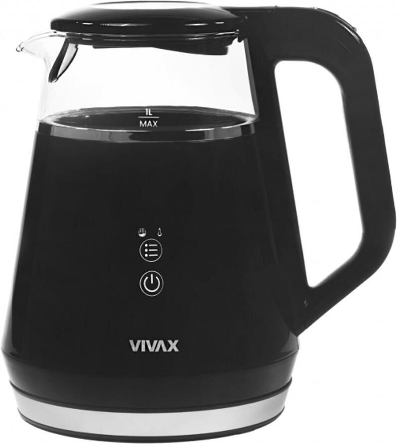 VIVAX waterkoker Zwart Retro 1.0 Liter 1100W
