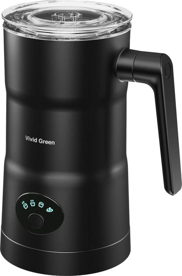 Vivid Green Melkopschuimer met Schenktuit Elektrisch 4-in-1 Melkopschuimers Melkschuimer Voor Melk Milk Frother Zwart - Foto 3