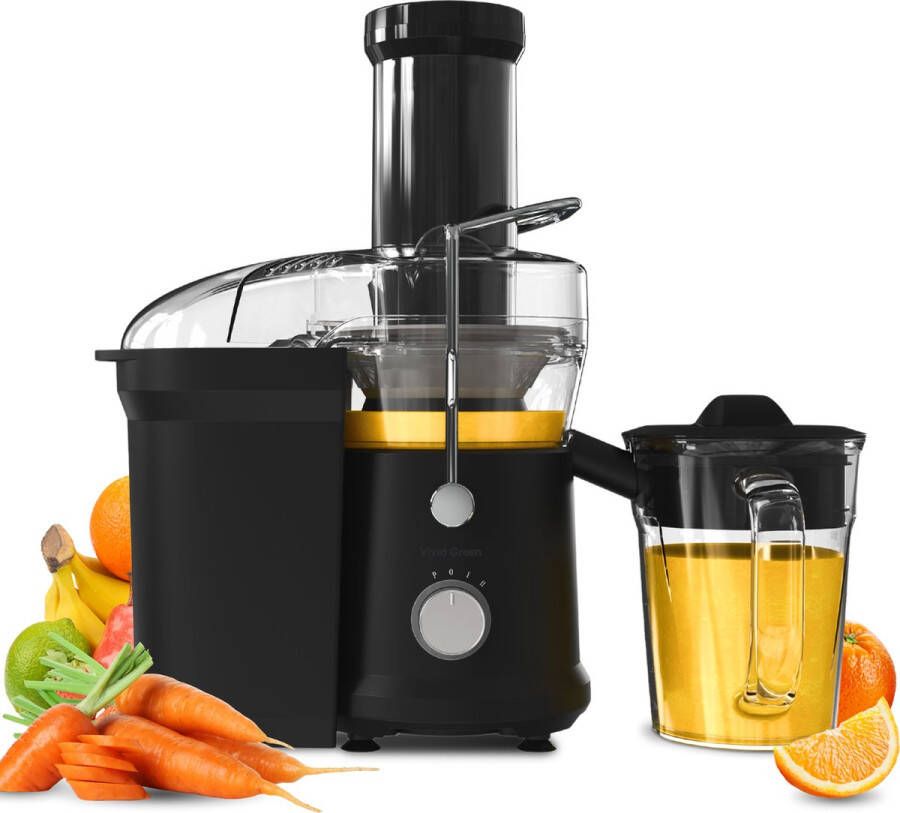 Vivid Green Sapcentrifuge Voor Groenten en Fruit Juicer 1200W 1.25 L 3 snelheden - Foto 3