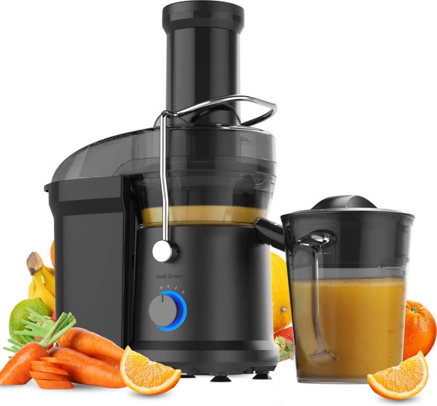 Vivid Green Sapcentrifuge Voor Groenten en Fruit Juicer 1200W 1.25 L 3 snelheden - Foto 2
