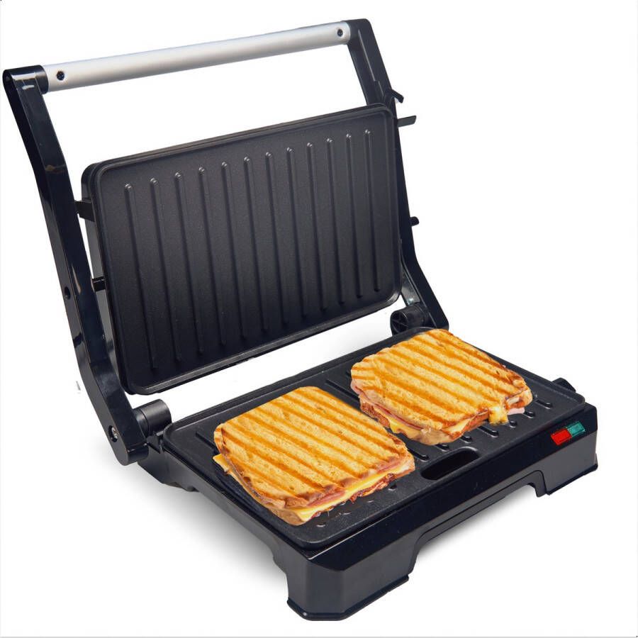Vivid Green Tosti Apparaat voor 2 Tosti's Grill IJzer Contactgrill Panini Apparaten Uitklapbaar