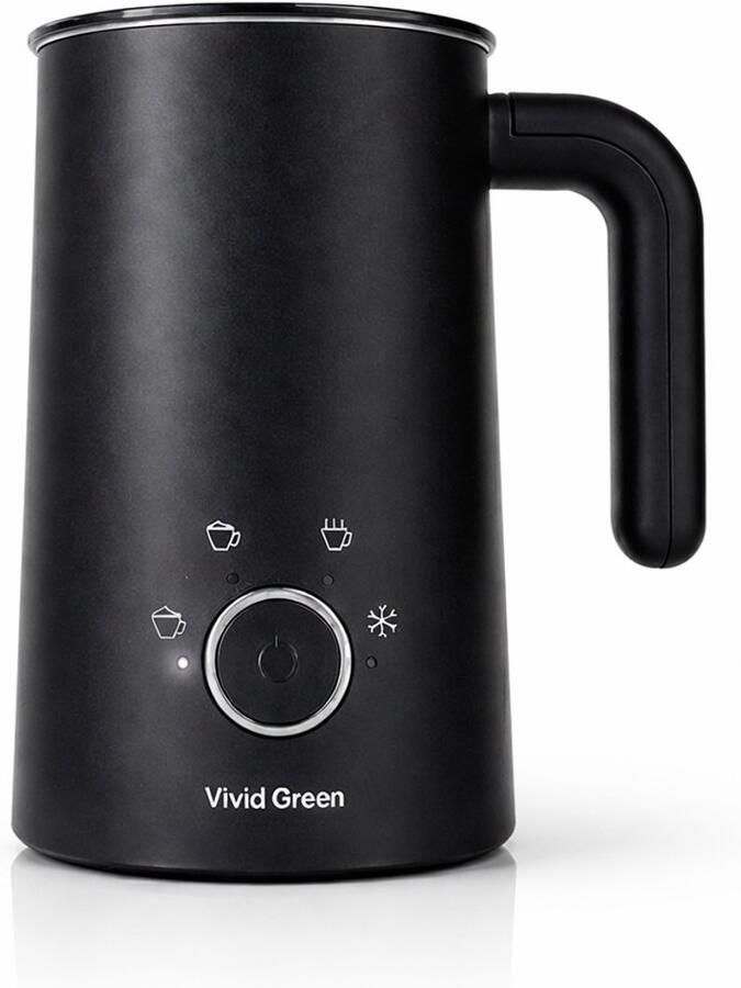 Vivid Green Elektrische Melkopschuimer 4-in-1 Antikleeflaag Elektrisch Melkopschuimers Melkschuimer Zwart - Foto 2