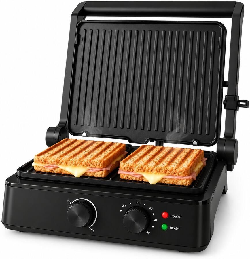 Vivid Green Tosti-ijzer Timer+ Zwart
