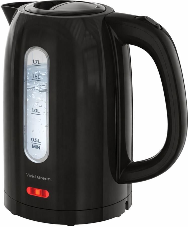 Vivid Green Waterkoker Zwart 1 7 Liter Elektrische Waterkoker 2200W Met Uitneembaar Kalkfilter