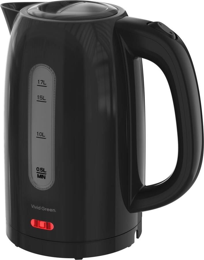 Vivid Green Waterkoker Zwart 1 7 Liter Elektrische Waterkoker 2200W Met Uitneembaar Kalkfilter