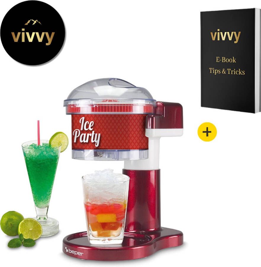 Vivvy Ice Crusher IJs Crusher Eenvoudig Te Besturen IJsblokjesmachine Crushed Ice Multifunctioneel 100% Verkoeling Garantie 1 L 2 Standen