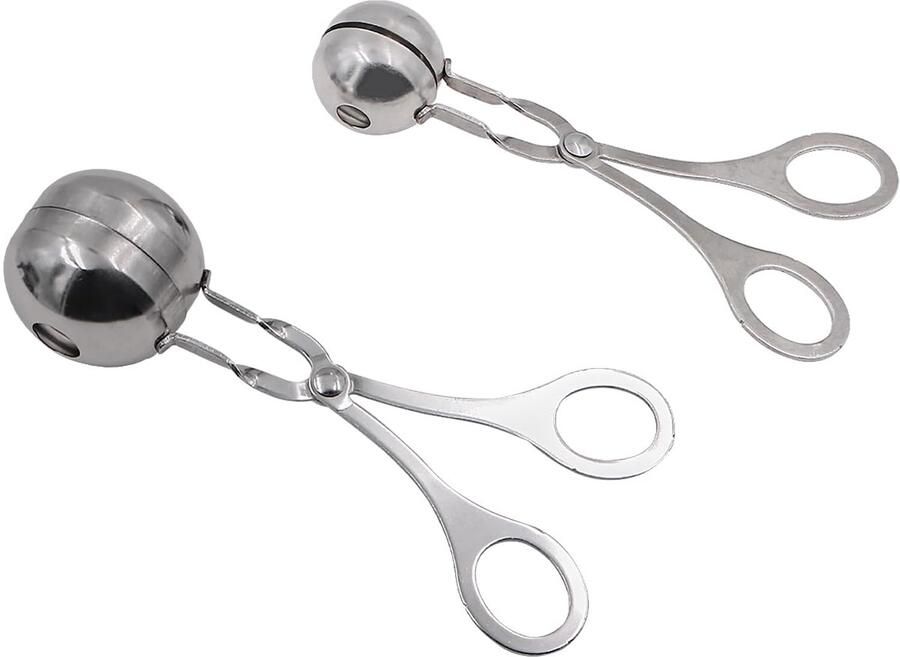 Vleesballer roestvrij staal Antiaanbakbal Maker Keukentang Koekjesdeeg Schep Cake Pop Maker Duurzaam en Corrosiebestendig Gehaktballenmaker