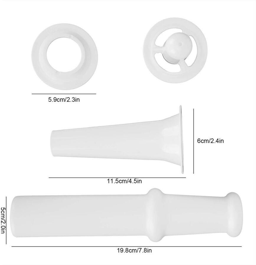 Vleesmolen Universele Kit Voedsel Duwstang Worst Vulmondstuk Kubbe Accessoires Eenvoudig Te Installeren Materiaal ABS Maalkit