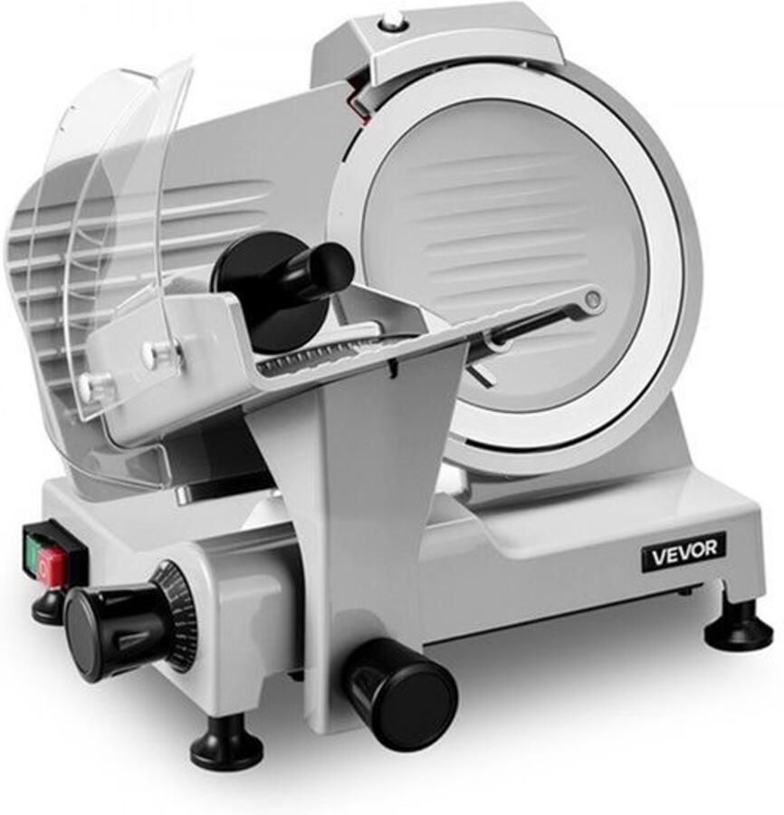Vleessnijmachine Elektrisch 300 W Vermogen 0-12 mm Snijdikte 220 mm Bladdiameter Roestvrijstaal Voor Restaurant En Keuken