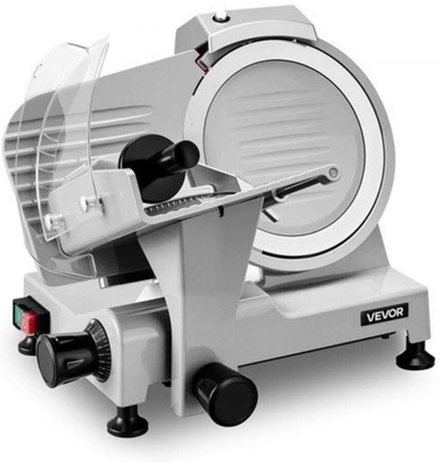 Vleessnijmachine Elektrisch 300 W Vermogen 0-12 mm Snijdikte 220 mm Bladdiameter Roestvrijstaal Voor Restaurant En Keuken