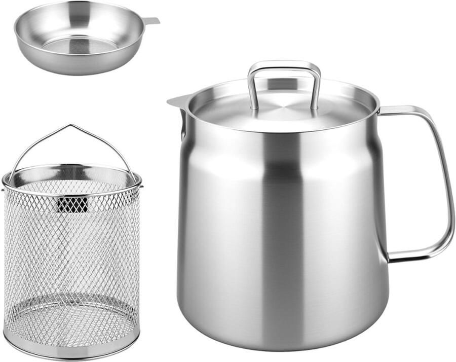 VLSelect Frituurpan Friteuse Frituurketel Voor Alle Warmtebronnen