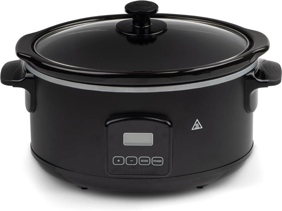 VLSelect Slowcooker Met Timer Keramische Binnenpan Warmhoudfunctie 6 Liter