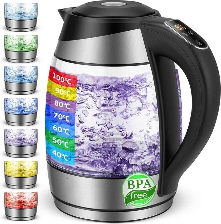 VLSelect Waterkoker Met Temperatuurregelaar Electrische Waterkoker Heetwaterdispenser 1 8 Liter