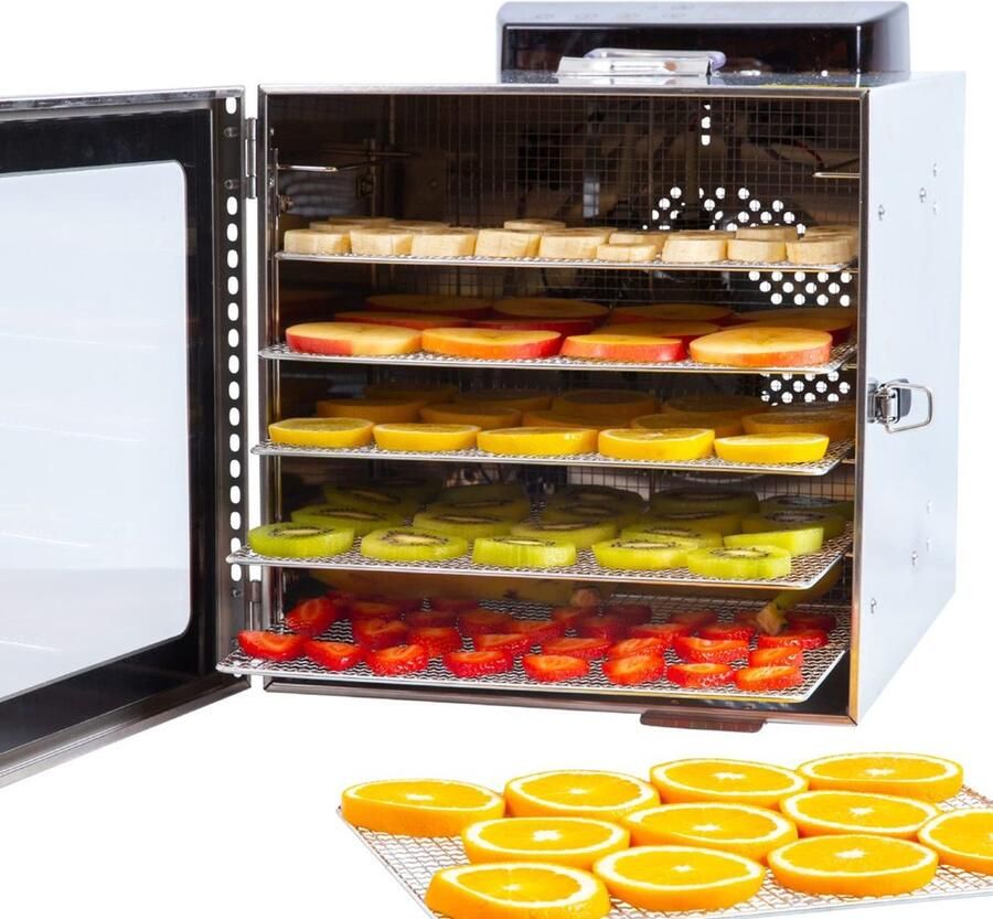 Voedsel Drogen met RVS 6 Lades en LED Timer
