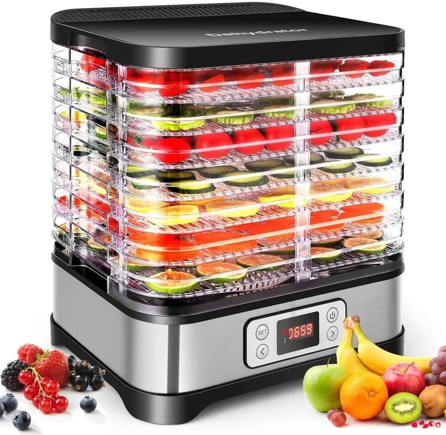 Voedseldroger 400 W 8 etages Digitaal