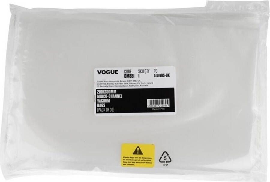 Vogue Vacumeerzakken met Reliëf 20x30cm ( 50 Stuks )