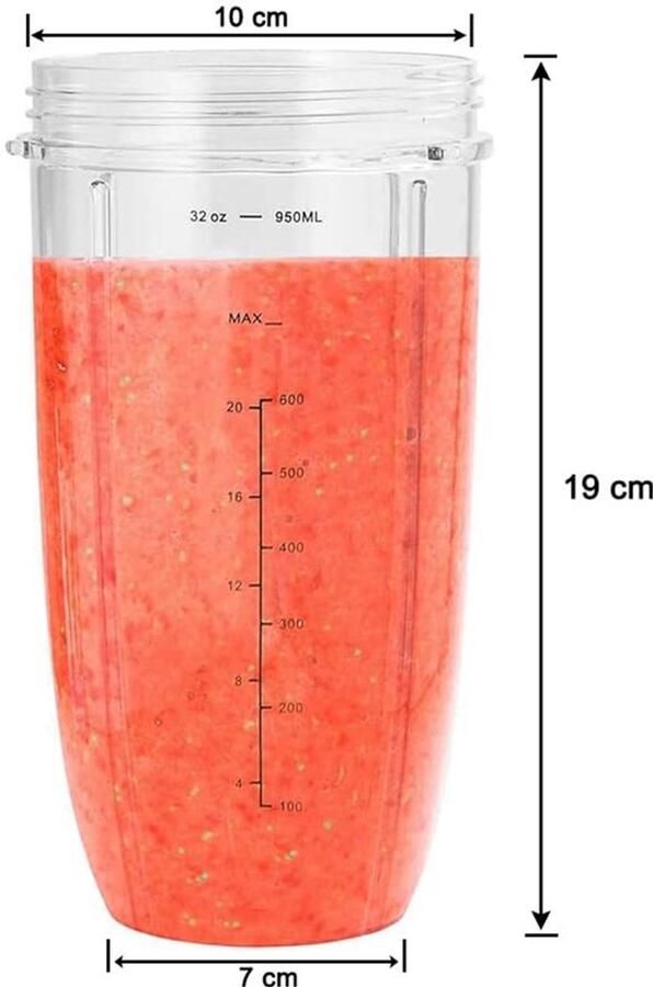 Voor Cup 2-pack 950 ml Nutri Bullet Blender Cups Vervangende Beker Accessoires Passend voor 600 W 900 W Nutrient Extractor