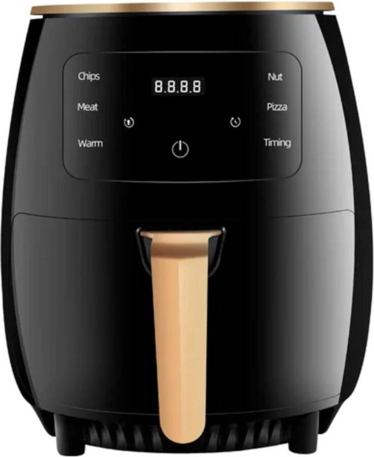 VoordeelVerkenner Heteluchtfriteuse Airfryer Digitale Airfryer XXL 4.5 L Zwart Display