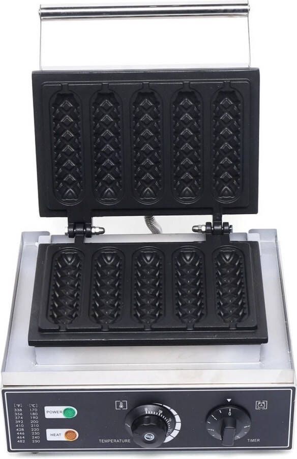 Vostara Wafelijzer Voor 5 Wafels Wafelmaker Elektrische Wafelijzer Corndog Verwarmer Kook Vorm Corndog Maker 220V