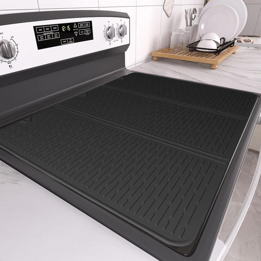 Vouwbare Silicone Kookplaat Dekmat Hittebestendige Bescherming voor Gas- en Elektrische Fornuizen (28 x 50 cm)