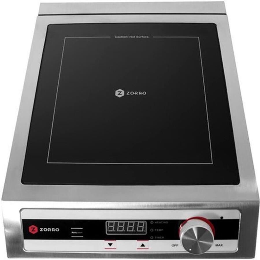 Vrijstaande Elektrische Kookplaat Inductie 3500 Watt Vermogen 42 cm Breed RVS Behuizing Voor Keuken En Gastro