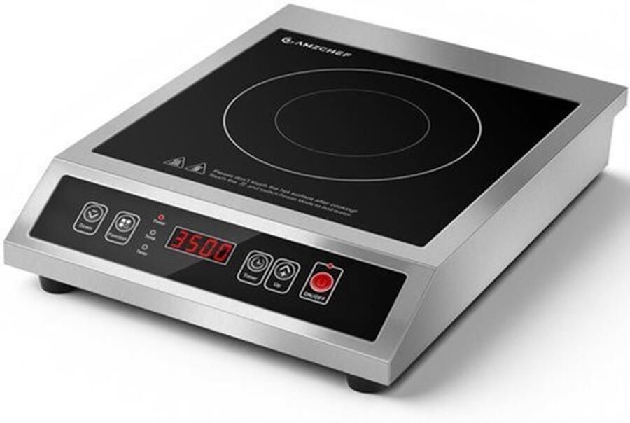 Vrijstaande Inductiekookplaat 3500 W Vermogen Roestvrij Staal Materiaal Professionele Kookplaat Sensor Touch Bediening
