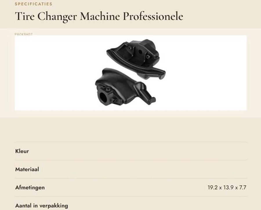 VT Goods Tire Changer Machine Professionele Bandenwisselaar Zwart 28mm 30mm