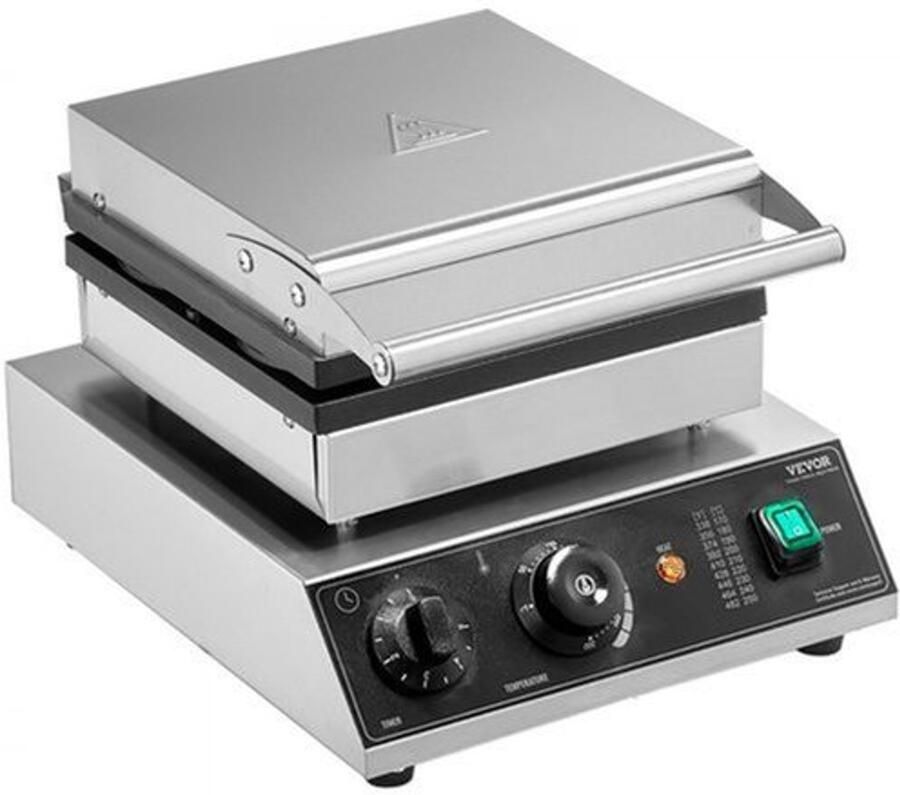 Wafelijzer 1750 W RVS 4 Ronde Wafels Antiaanbaklaag Voor Restaurant En Snackbar