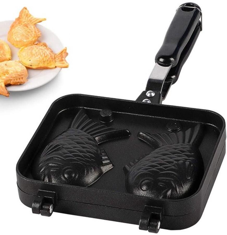Wafelijzer Visvorm Anti-aanbak Wafelbakvorm Dubbele Pan Taartmaker voor Thuis Koken Feest en Dessert