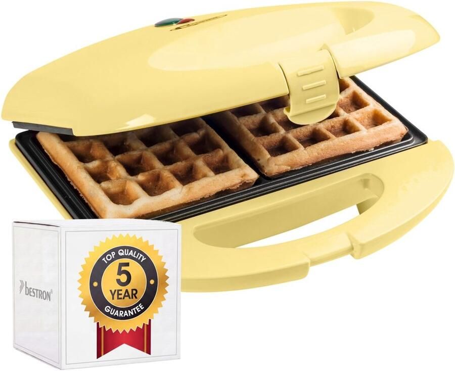 Wafelijzer voor Brusselse Wafels met Antiaanbaklaag 700W