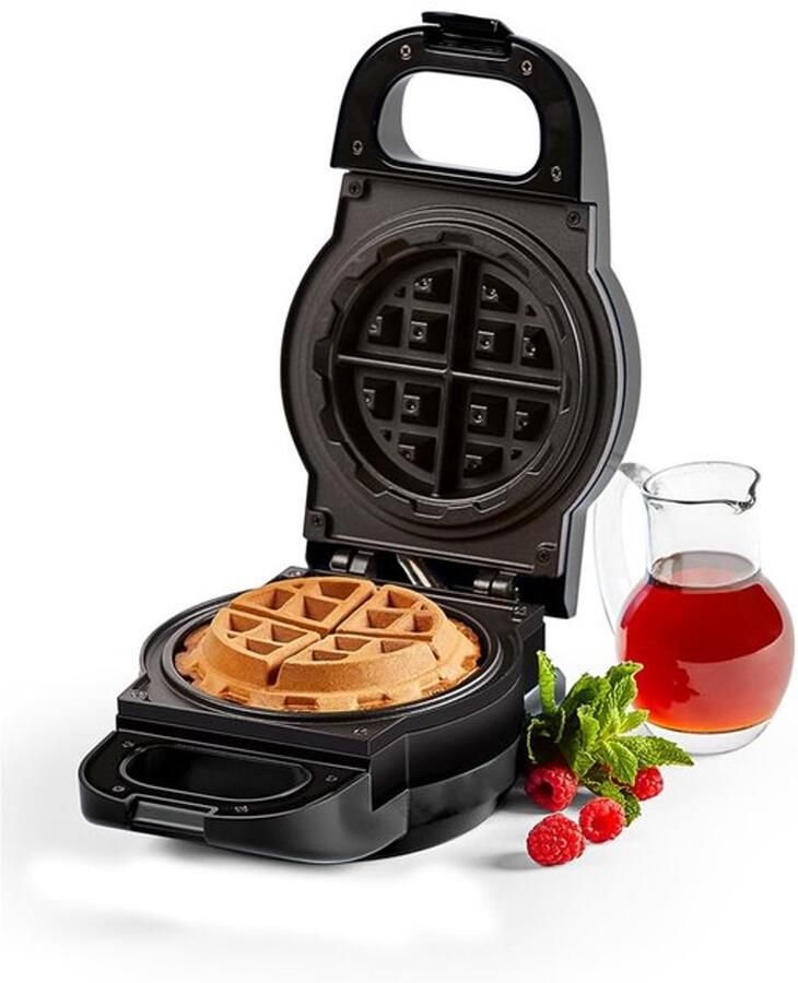 Wafelijzer voor gevulde wafels 18 cm Anti-aanbaklaag Wafelijzer met anti-druppelgoot Hartige & zoete wafels Ook geschikt voor groenten pizza of chocolade