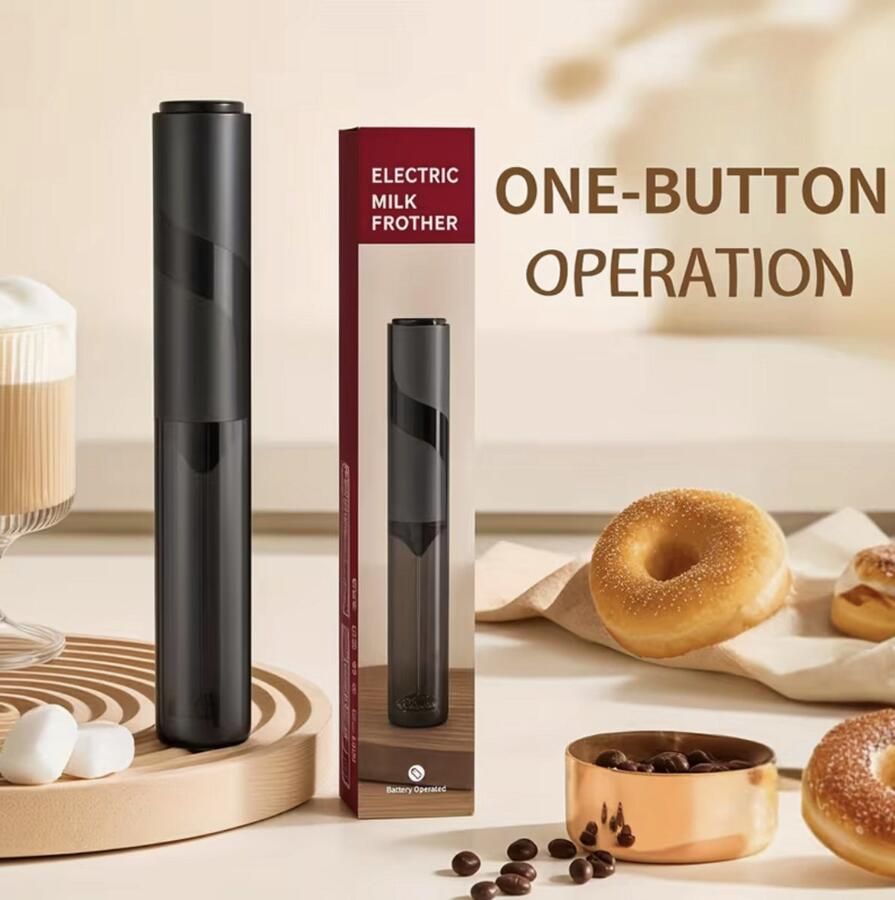 Waledano Elektrische melkopschuimer – compact – roestvrij staal – voor cappuccino en latte – handmatig USB – snel schuim – keuken accessoire