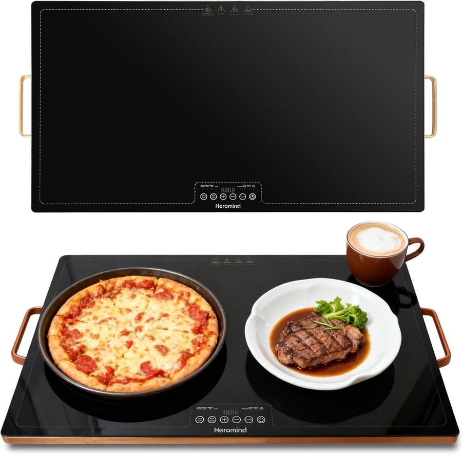Warmhoudplaat 60 x 40 cm Elektrische Warmteplaat met Touchscreen Voor Keuken en Buffet