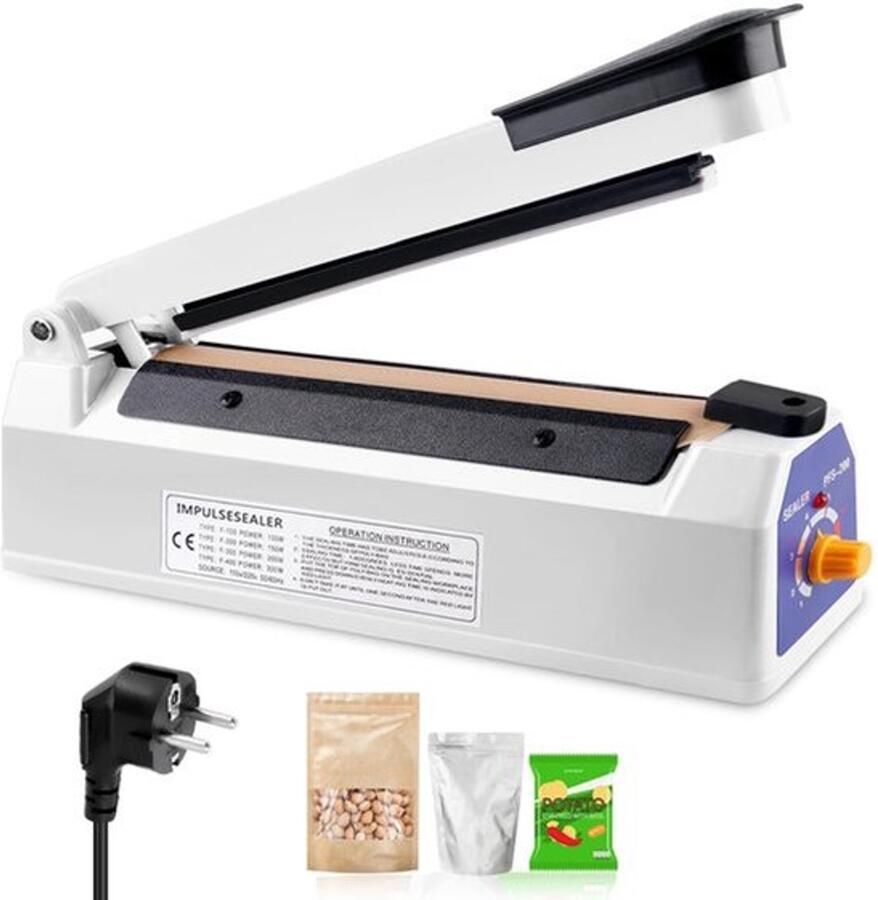 Warmteverzegelingsapparaat folielasapparaat 300 mm folielasapparaat temperatuurregeling hitteverzegelingsmachine 3 mm afdichtingsbreedte balkenlasapparaat impuls Heat Bag Sealer