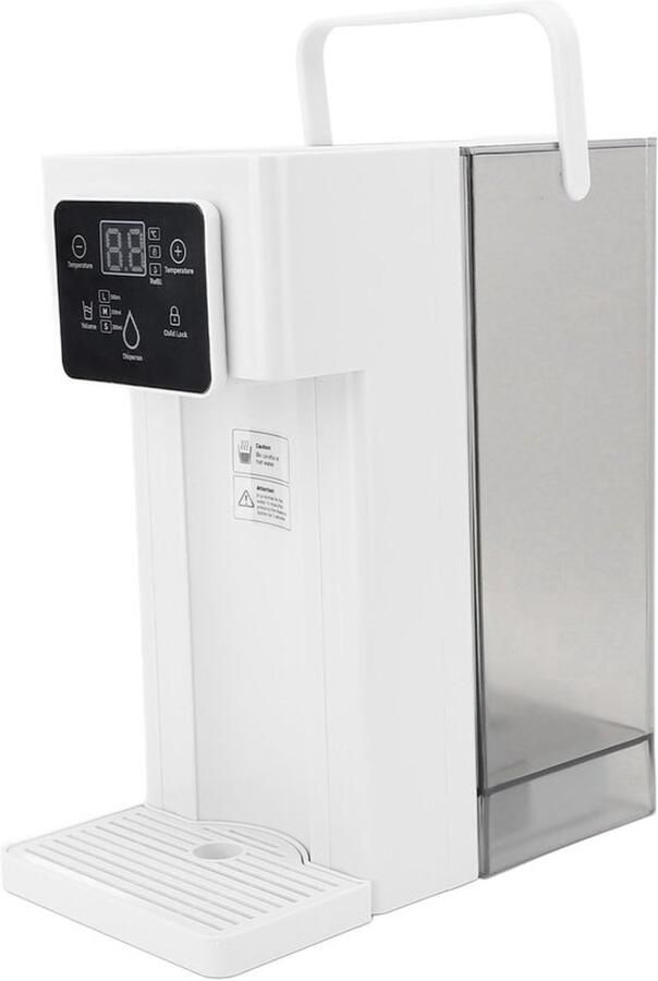 Warmwaterdispenser snel verwarmende warmwaterdispenser 3 l verstelbaar 7 temperaturen elektrische theeketel grote waterkoker werkblad desktop (wit)