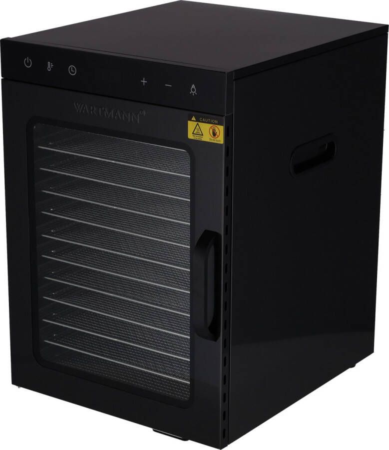 Wartmann Droogoven voedseldroger dehydrator WM-2512 DH 12 laden zwart roestvrijstaal