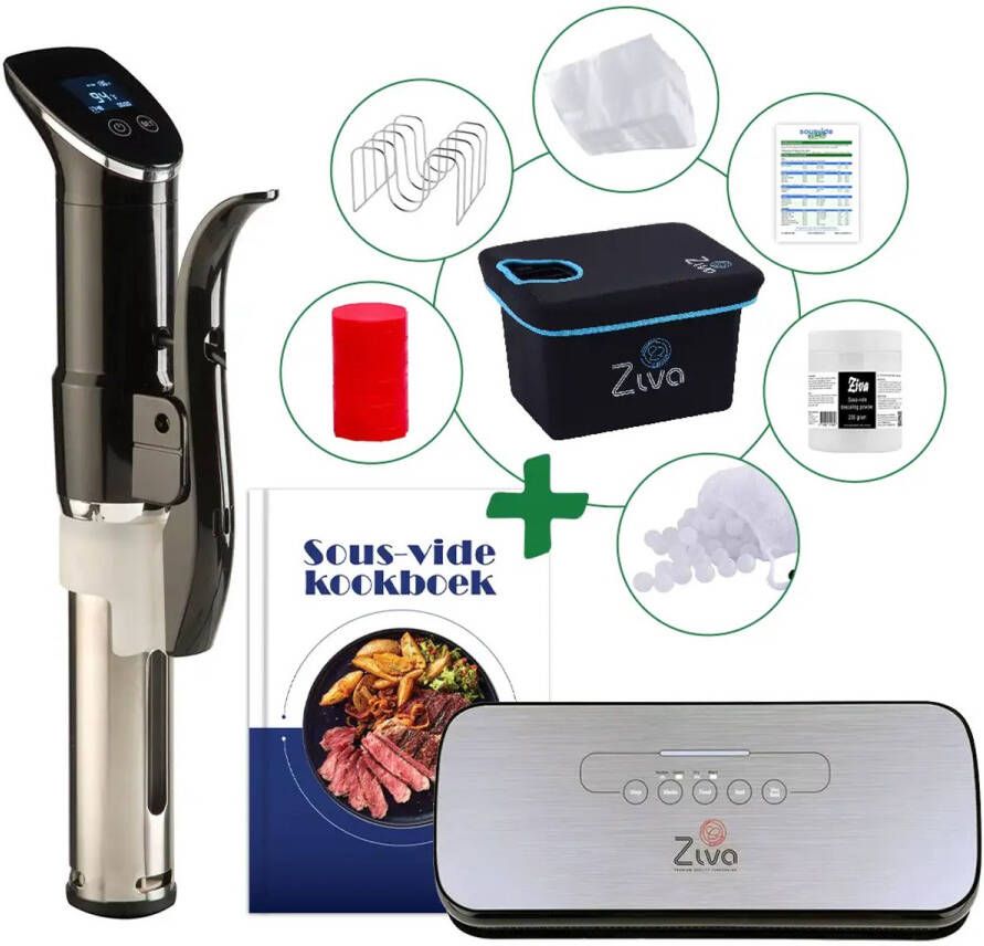 Wartmann Sousvide Mega Bundel 1507 + Ziva OneTouch + Sousvide Waterbowl (12) + Accessoires